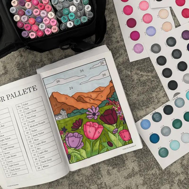 Color By Number For Adults: 75 Beautiful Pictures