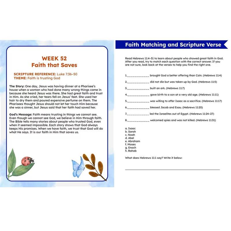 Bible Study Workbook for Kids