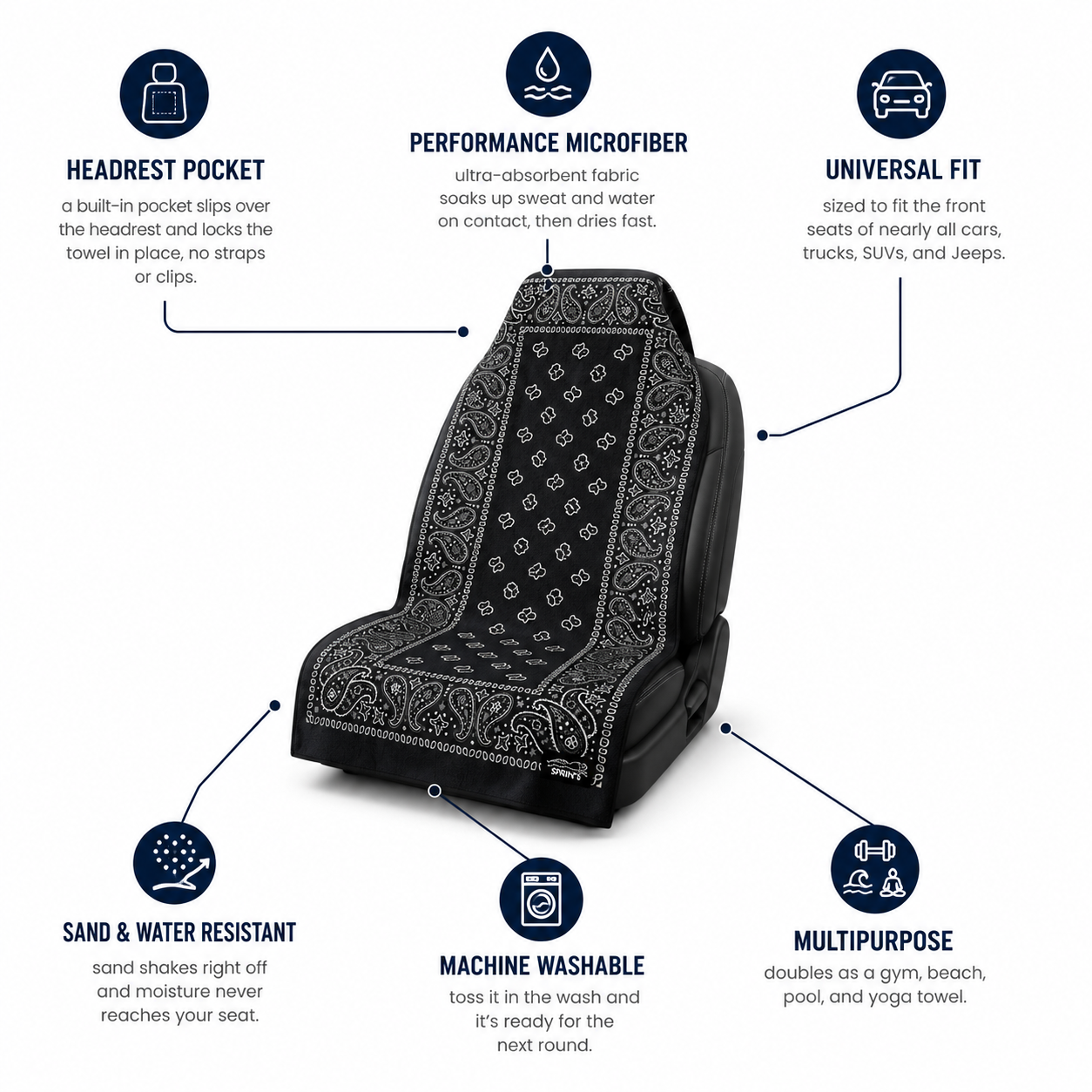 Car Seat Cover Towel