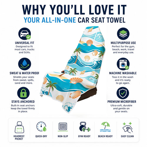 Kestrel™ Car Seat Cover Towel with Snaps