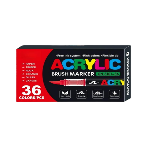 Acrylic Brush Markers Set
